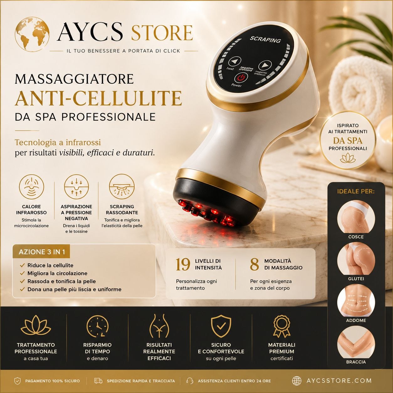 SlimPulse™ – Massaggiatore Anticellulite a Infrarossi da Spa Professionale