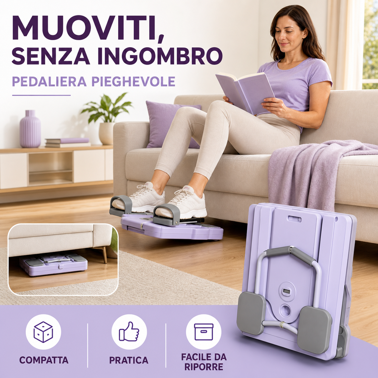 Tavola Pieghevole Multifunzione per Fitness – Allenamento Addominali, Core e Corpo Completo