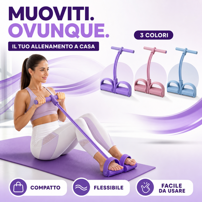 Fasce di Resistenza a 6 Tubi – Kit Elastici Multifunzione per Allenamento Fitness, Yoga e Palestra
