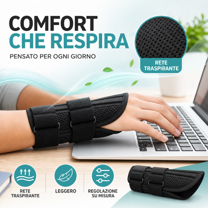 Tutore Stabilizzatore per Polso – Supporto per Tunnel Carpale, Tendinite e Artrite