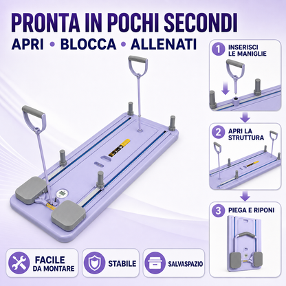 Tavola Pieghevole Multifunzione per Fitness – Allenamento Addominali, Core e Corpo Completo