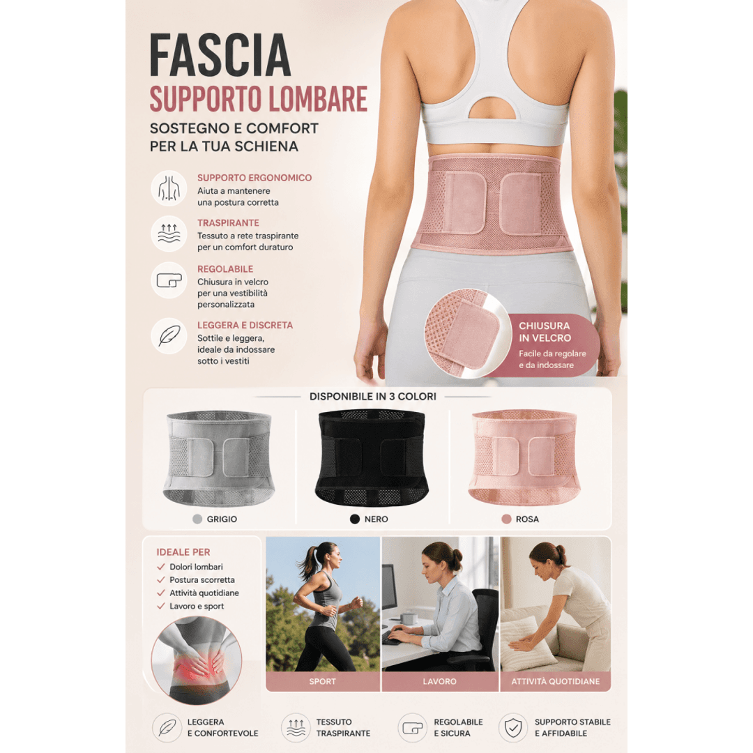 Cintura Supporto Schiena – Sostegno Lombare Regolabile 0ibj8a-wi cintura-supporto-schiena-sostegno-lombare-regolabile cintura lombare, fascia lombare, mal di schiena, postura, supporto schiena