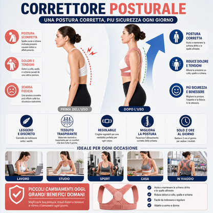PostureFix™ AYCS correttore posturale traspirante per uomo e donna