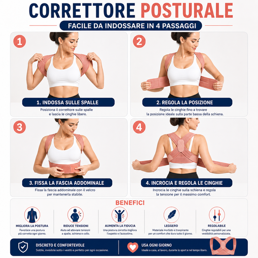 PostureFix™ AYCS correttore posturale regolabile per spalle e schiena