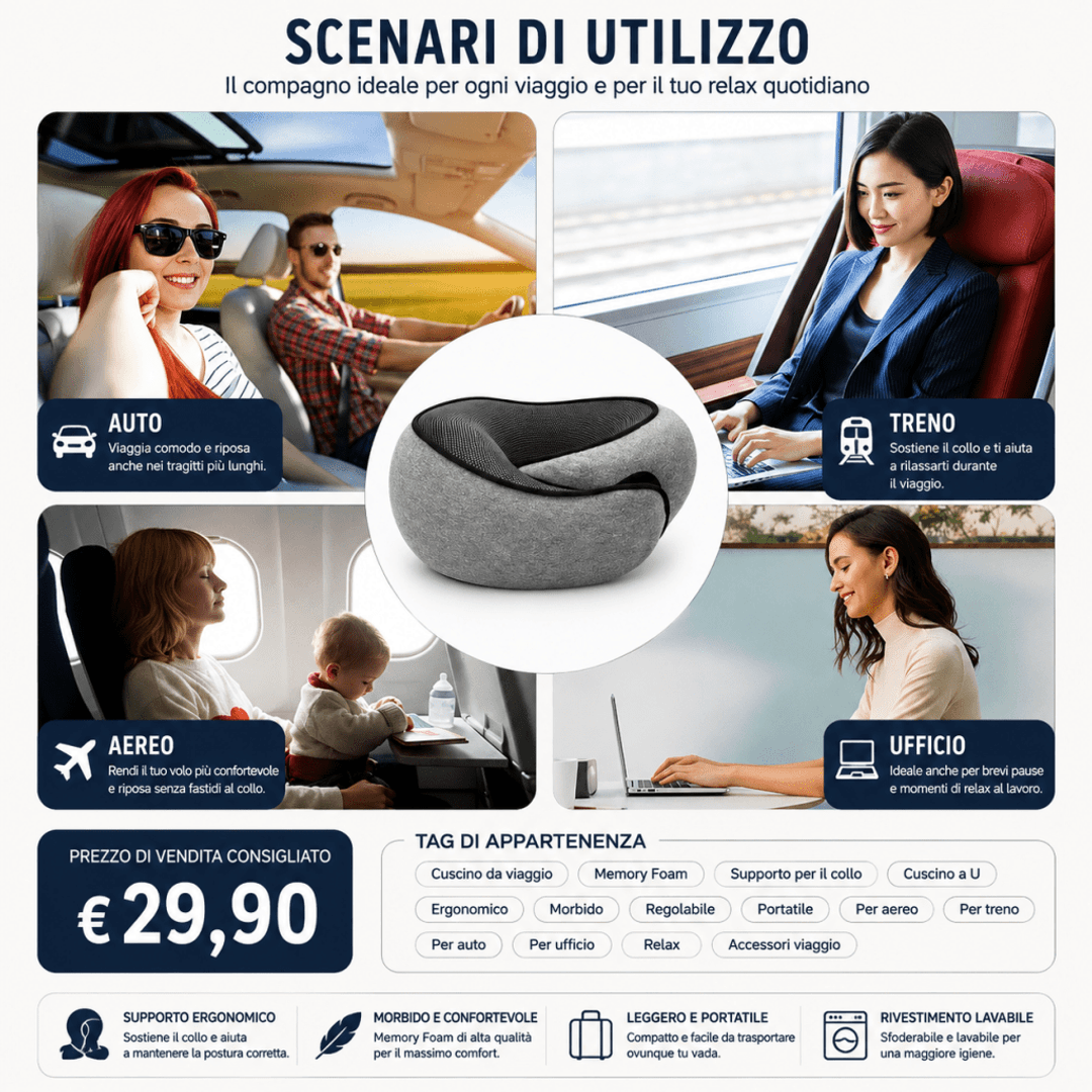 Cuscino da Viaggio Memory Foam – Supporto Collo Ergonomico 0ibj8a-wi cuscino-da-viaggio-memory-foam-supporto-collo-ergonomico aereo, auto, benessere, cura del corpo, cuscino a u, cuscino collo, cuscino memory foam, cuscino memory foam viaggio, CUSCINO VIAGGIO, ergonomico, lavabile, Neck Pillow, promo, relax, sfoderabile, smart working, supporto cervicale, Travel Pillow, treno, ufficio, viaggi lunghi