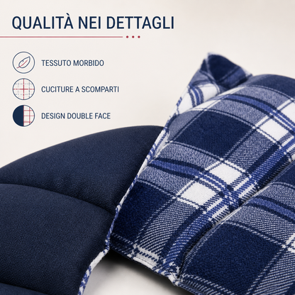 Cuscino Termico con Noccioli di Ciliegia – 8 Compartimenti 75x20cm