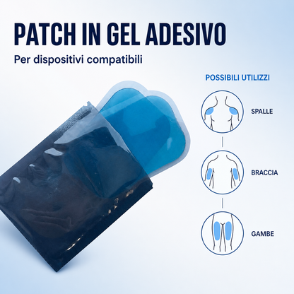 Patch in Gel Adesivo di Ricambio per Kit EMS 3 in 1 – Confezione da 2