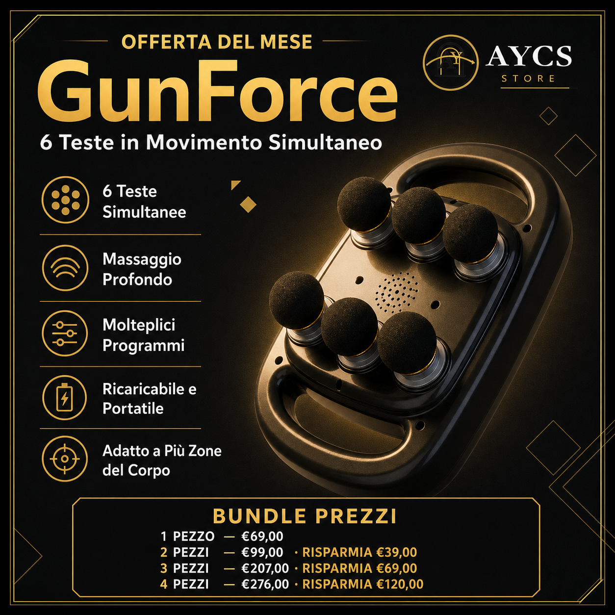GunForce™ – Scioglie Ogni Tensione Muscolare in Pochi Minuti