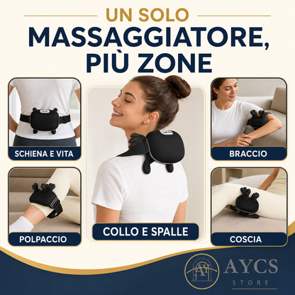 Massaggiatore per Collo e Spalle 4D Bionico Nero