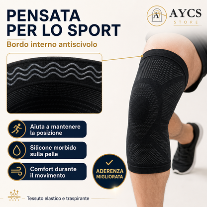 Ginocchiera in Silicone con Zona Imbottita – Supporto Elastico per il Ginocchio