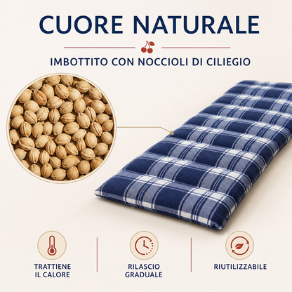 Cuscino Termico con Noccioli di Ciliegia – 8 Compartimenti 75x20cm