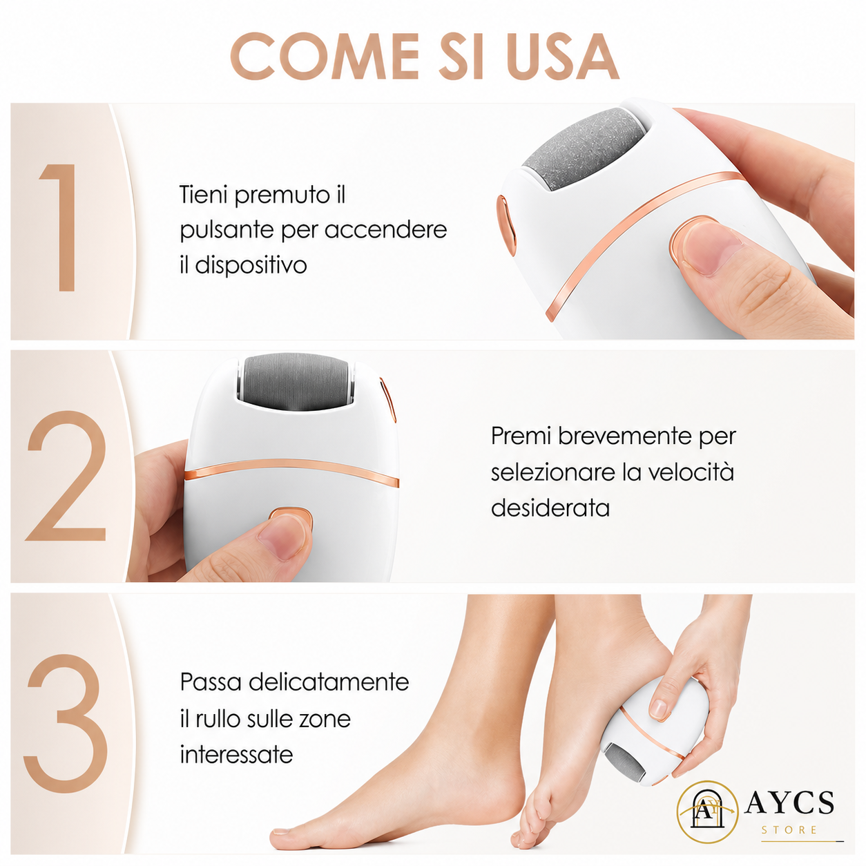 PediSmooth Pro™ – Smerigliatrice Elettrica per Piedi con Luce LED