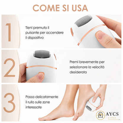 PediSmooth Pro™ – Smerigliatrice Elettrica per Piedi con Luce LED
