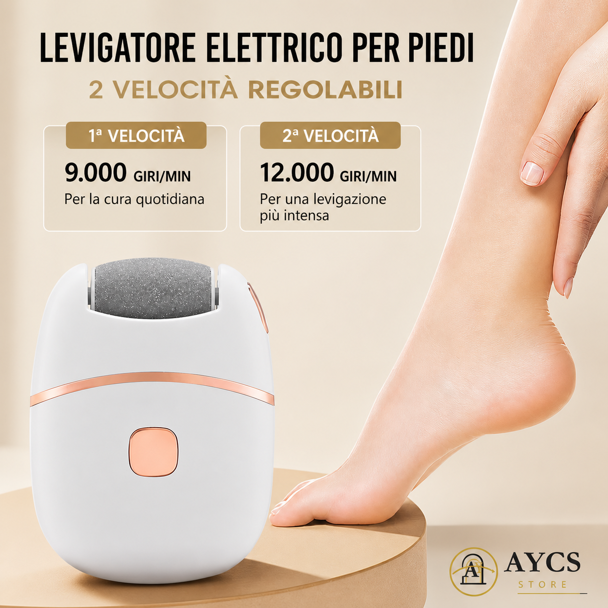 PediSmooth Pro™ – Smerigliatrice Elettrica per Piedi con Luce LED