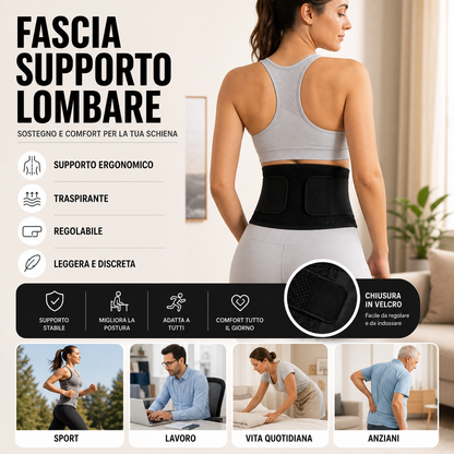 LumbarFlex Pro™ – Cintura Supporto Lombare Regolabile per Postura e Comfort