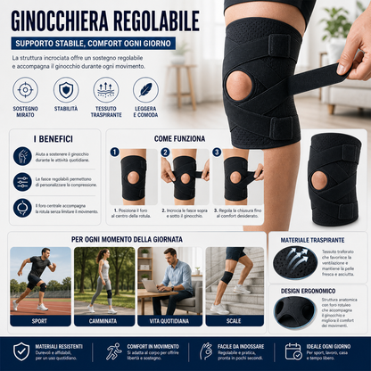 Supporto stabile nera — 3 benefici, come funziona, 4 momenti, materiale traforato