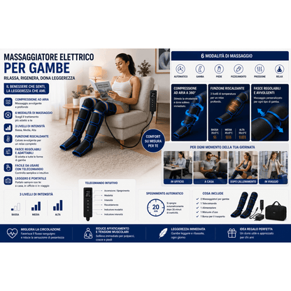 Massaggiatore Elettrico per Gambe con Compressione ad Aria e Calore 0ibj8a-wi massaggiatore-elettrico-per-gambe-con-compressione-ad-aria-e-calore circolazione gambe, compressione ad aria, fitness recovery, gambe pesanti, massaggiatore, massaggiatore elettrico, massaggiatore gambe con compressione, massaggiatore gambe riscaldante, massaggiatore per circolazione gambe, massaggiatore polpacci elettrico, massaggio gambe, massaggio riscaldante, recupero muscolare, rilassatore muscolare gambe, sport