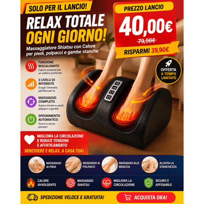 Massaggiatore Shiatsu per Piedi e Polpacci con Calore – Sollievo Immediato 0ibj8a-wi massaggiatore-elettrico-shiatsu-per-piedi-e-polpacci-con-calore calf massager, circolazione gambe, dolore piedi, foot massager, gambe stanche, massaggiatore, massaggiatore con calore, massaggiatore piedi, massaggiatore polpacci, massaggiatore portatile, massaggiatore shiatsu, massaggio rilassante, promo, relax piedi, shiatsu piedi