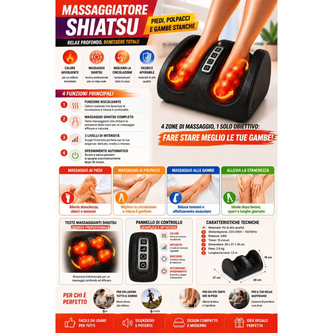 Massaggiatore Shiatsu per Piedi e Polpacci con Calore – Sollievo Immediato 0ibj8a-wi massaggiatore-elettrico-shiatsu-per-piedi-e-polpacci-con-calore calf massager, circolazione gambe, dolore piedi, foot massager, gambe stanche, massaggiatore, massaggiatore con calore, massaggiatore piedi, massaggiatore polpacci, massaggiatore portatile, massaggiatore shiatsu, massaggio rilassante, promo, relax piedi, shiatsu piedi