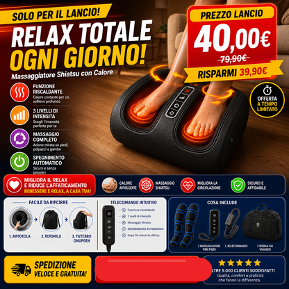 FootZen Shiatsu™ AYCS massaggio professionale piedi e polpacci a casa