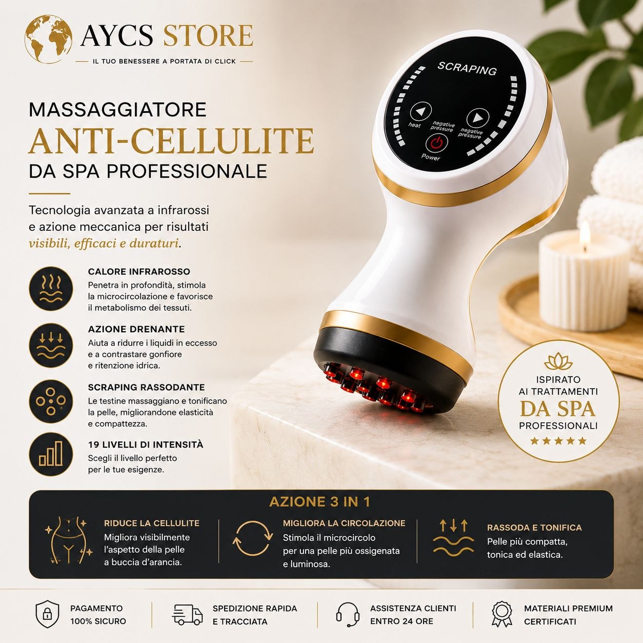 SlimPulse™ – Massaggiatore Anticellulite a Infrarossi da Spa Professionale