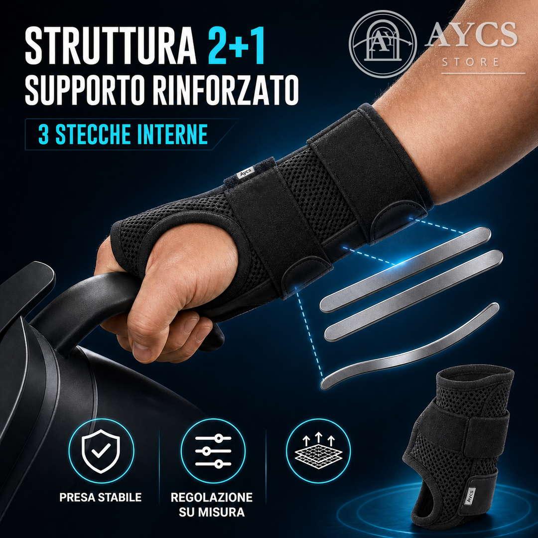 Tutore Stabilizzatore per Polso – Supporto per Tunnel Carpale, Tendinite e Artrite